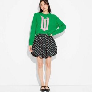 Wicked Striped Black and Pink Women's Skirt